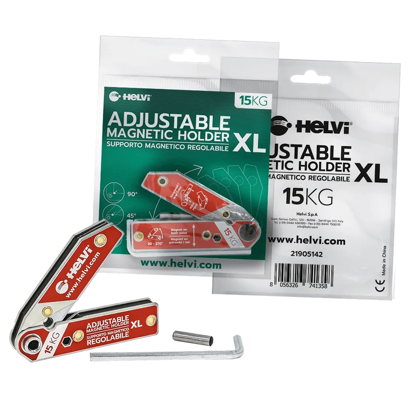 Supporto Magnetico Reg.30/270° Extralarge 15Kg per saldatura - HELVI