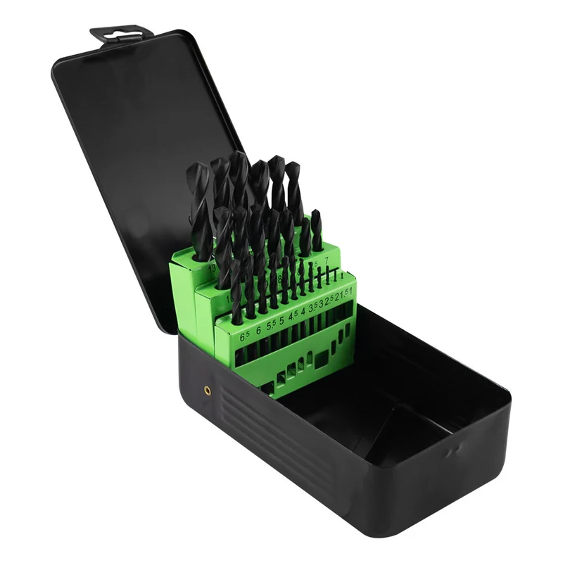 SET DI PUNTE AD ELICA HSS 4241, 1-13 MM, NERO 53855 JBM