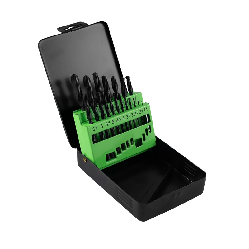 SET DI PUNTE AD ELICA HSS 4241, 1-10 MM, NERO 53853 JBM