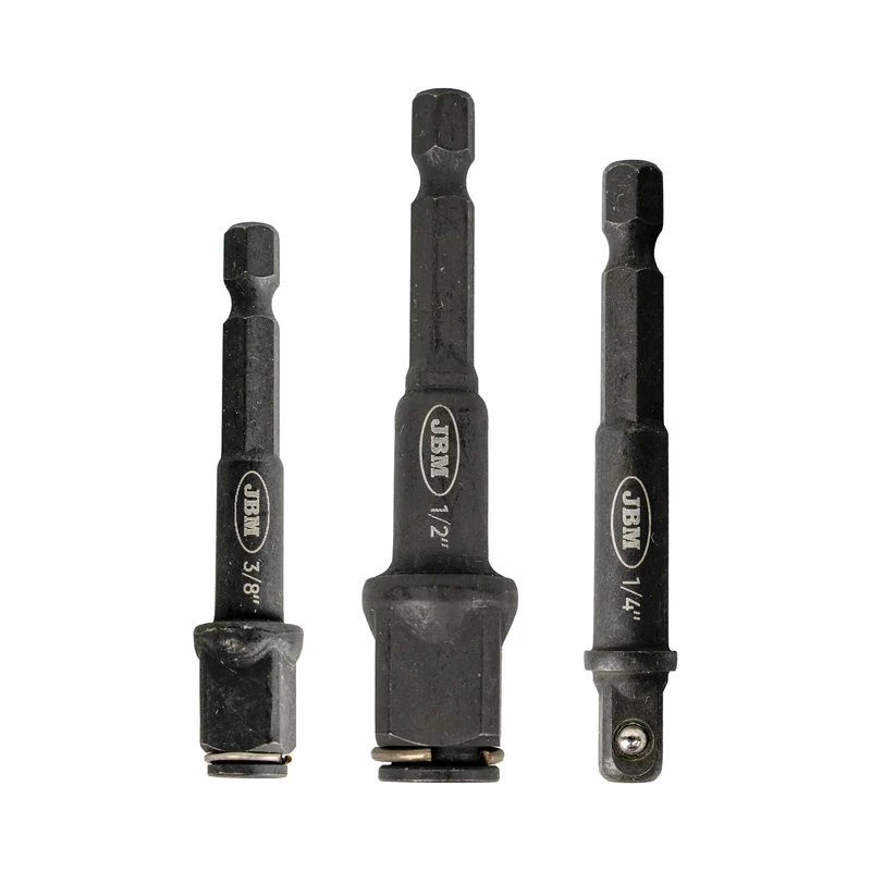 SET DI 3 ADATTATORI PER CHIAVI A BUSSOLA CON PUNTE ESAGONALI 54586 JBM