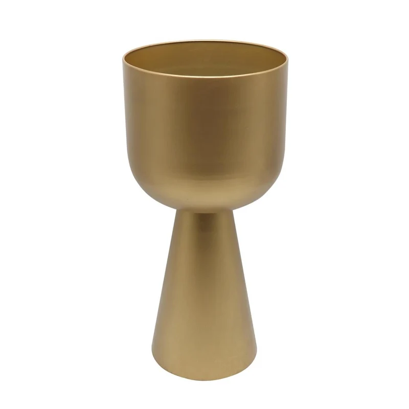 Vaso in metallo oro