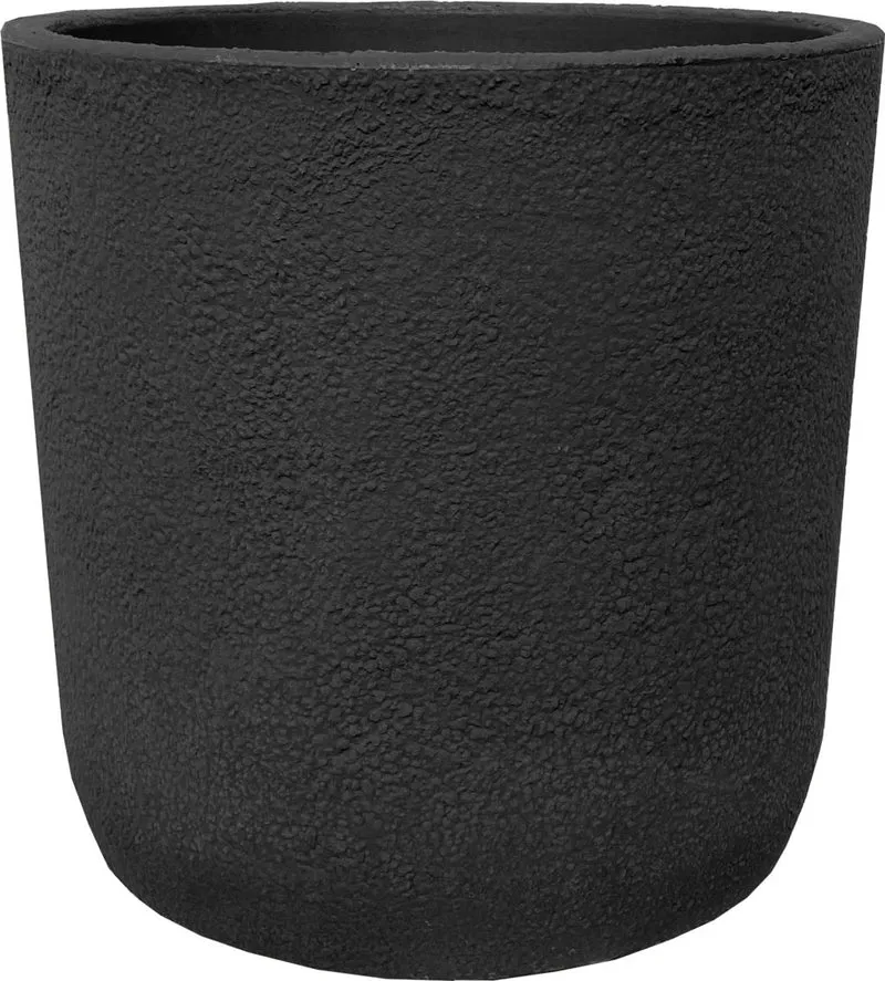 Vaso Cilindro effetto Bouclé Antracite Smoke