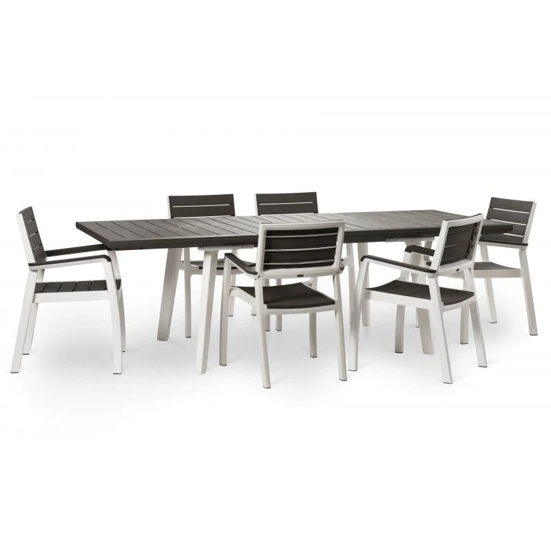 Set tavolo allungabile da giardino + 6 sedie Harmony Keter
