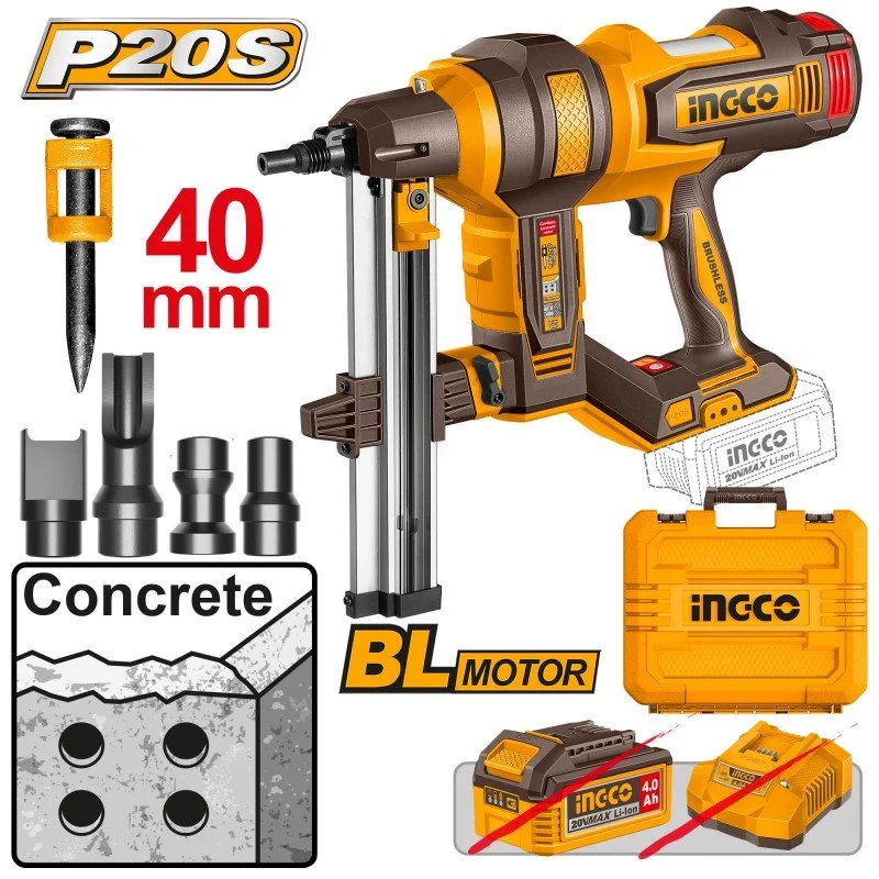 Chiodatrice per calcestruzzo a batterie 40MM nudo