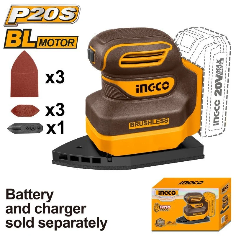 Levigatrice palmare a batteria brushless nuda