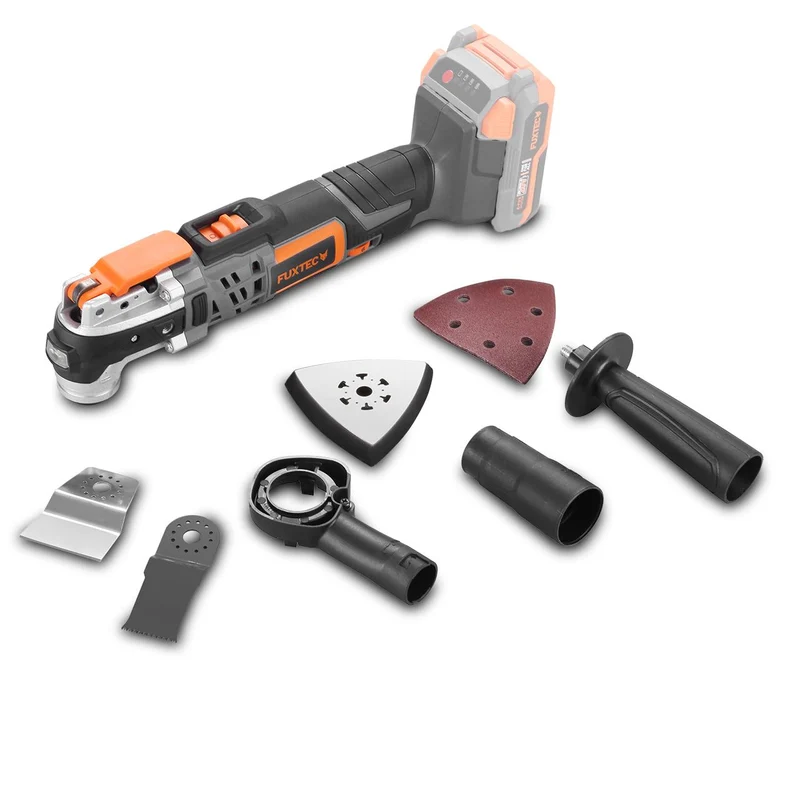 B-WARE Utensile multifunzione multiuso a batteria FUXTEC 20V FX-E1MT20 SOLO senza batteria e senza caricabatteria