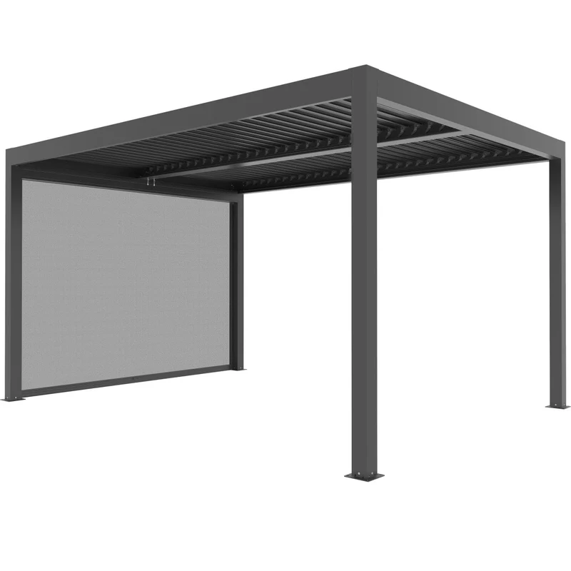 Tenda laterale antracite per pergola bioclimatica Gaia Xone