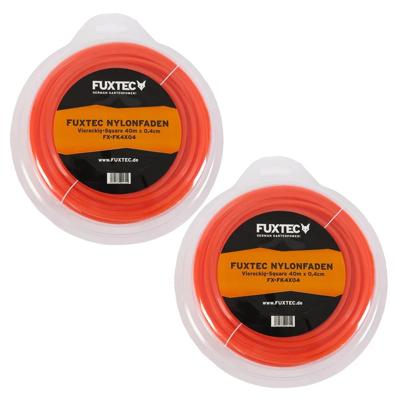 Set di 2 fili di nylon FUXTEC quadrati 40 m x 0,4 cm