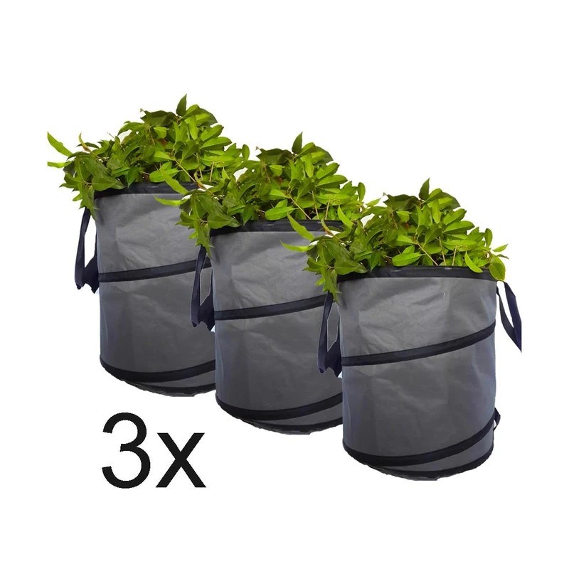 FUXTEC Cestino per rifiuti da giardino FX-GB100 Set da 3