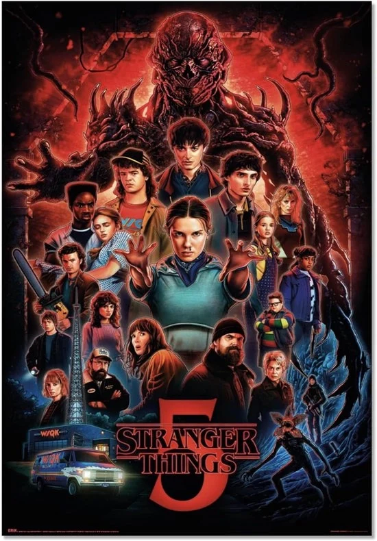 Poster di Stranger Things – Estate '85, Stagione 3, 61 x 92 cm, Incluso 2 Tavole di Sostegno trasparenti