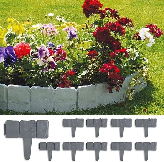 Foglia di gazon per bordo di giardino - 10 pezzi - 2,5M
