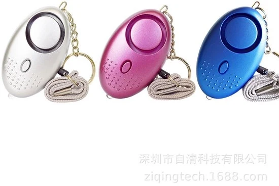 Alarme di sicurezza personale per donne - 3-pack - Riciclabile - Sirena a 140DB con luce LED - Sirena con luce LED - Alarme di sicurezza personale compatibile con donne, ragazze, bambini e anziani - 6,7*3,8cm - argento+viola+blu - 6,7*3,8cm