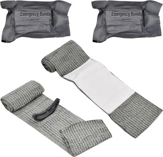 Kit di Tourniquet Tattico da 2 - 8" Banda di Aiuto per Trauma - Banda Emostatica - Banda di Compressione di Emergenza - Panno Emostatico di Emergenza - Tourniquet Militare - Kit di Primo Soccorso Esterno Unico - Per Emergenze Estreme Esterne e Camminate