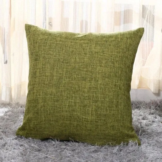 2 copie di coprifuoco decorativi per cuscini - stile rustico di fattoria Boho arredamento - copertura di cuscino in lino spesso - copertura quadrata di cuscino - con cerniera invisibile - adatto per divano letto, ufficio (55x55 cm)