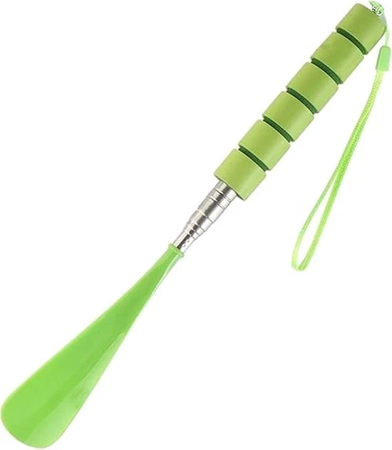 Scoopa per verdura con lunghezza estendibile, 2 pezzi 30-70 cm, scoopa per verdura con manico antiscivolo, manici di scopa con corda, scoopa per verdura in acciaio inossidabile regolabile per uomo e donna