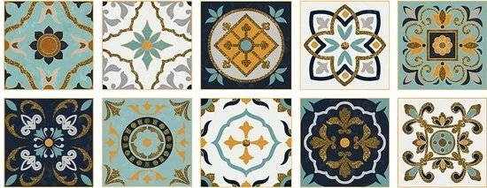 Set di 10 adesivi per piastrelle autoadesivi 15 x 15 cm decorazione per piastrelle adesivi per parete per casa, bagno, impermeabili in PVC, cucina, decorazione resistente all'olio, adatti per soggiorno, cucina, bagno.