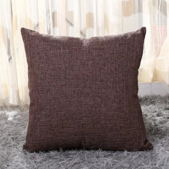 2 copie di cuscini decorativi con coprilettino - stile rustico di fattoria Boho arredamento - coprilettino di cuscino in lino spesso - coprilettino quadrato - con chiusura velcro invisibile - adatto per divano letto, ufficio (40x40 cm)