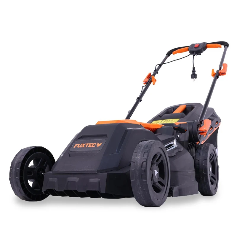 B-WARE FUXTEC Tagliaerba elettrico con cavo tosaerba RME38 Larghezza di taglio di 380 mm | Cesto raccogli erba 40l Potenza di 1600W