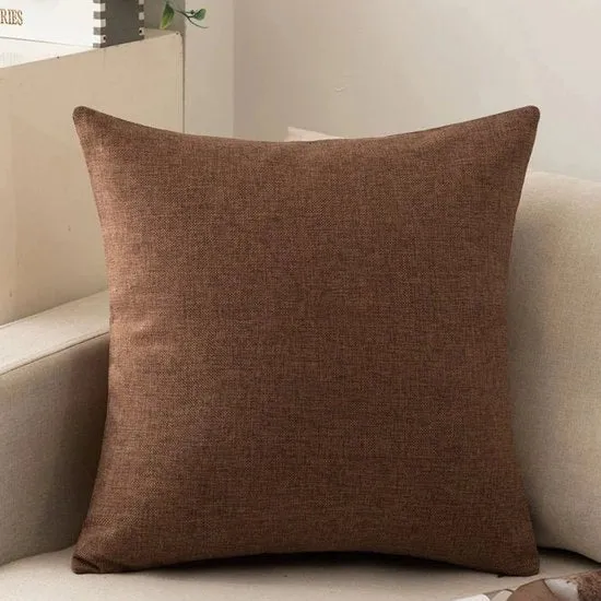 Pacco di 2 cuscini per divano, comodi cuscini in cotone e lino per divano, letto, salotto, casa, copri cuscini lisci (40*60cm) - Miele