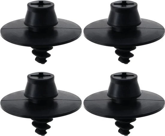 Clip di fissaggio per pavimento - Auto-accessori - Nero - Passat, New Beetle, Golf - Set da 4 pezzi