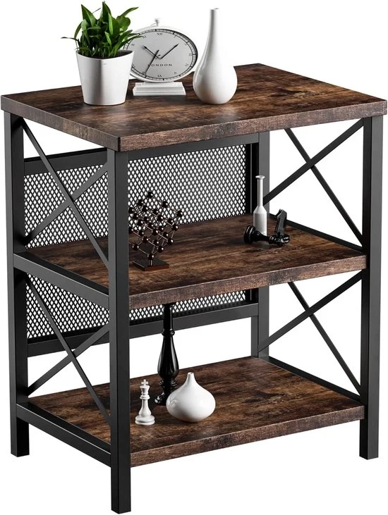 Comodino - Stile Rustico - Finitura in Legno - Compacto