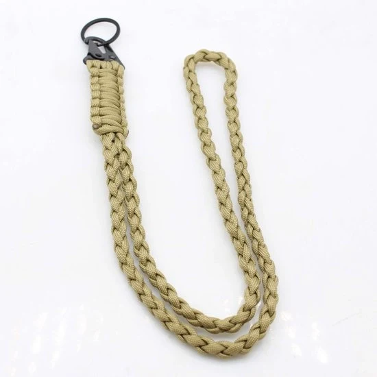 Due lanyard in corda paraplu intrecciata, cintura, portachiavi per cellulare, corda paraplu a 7 fili intrecciata, adatto per campeggio all'aperto in emergenze