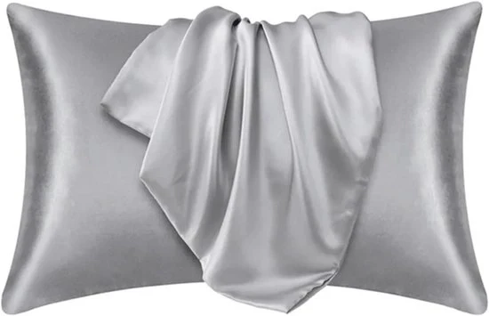 Set di cuscini con fodera in seta imitazione liscia - 2 pezzi - cuscini per letto - fodera per cuscino - cuscino rettangolare - 51x66cm