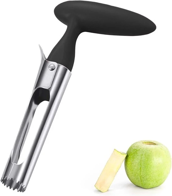 Spigola per Fruitti e Verdure con Manico Ergonomico - 1 pezzo - Nero - Acciaio Inossidabile