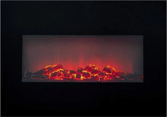 Stufa elettrica a parete 1800 W - Riscaldamento LED - Fiamma di lusso - Comando a distanza Stufa elettrica