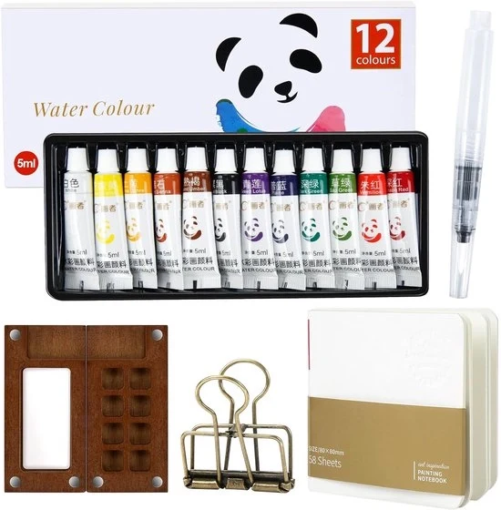 Set di smalti a olio - leggero e portatile - set da 1 - legno di noce
