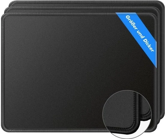 Matte anti-slip per gaming - 3 pezzi - nero - 215 x 275 mm