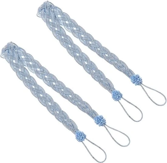 2 pezzi di Corda per Tendina, Tappi per Tendina, Corda Satinata per Tendina, Tappi per Tendina per Casa, Blu, 2 pezzi