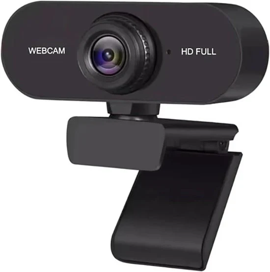 Webcam per PC - 1080P Full HD - Webcam HD Professionale - Per Laptop e PC - Windows e Mac - Camera per Streaming - Laptop - Ufficio - Gaming - Nero