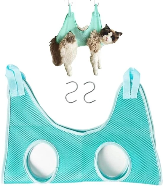 Cuscino per animali, dispositivo per la cura degli animali domestici, guinzaglio per la rasatura dei denti di cani, gatti e cani per rasare e lavare i denti (taglia: XXS) - verde