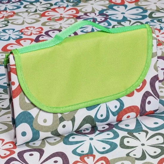 Tenda da spiaggia, ombrelloni da picnic per esterno, impermeabili, impermeabili al sabbia, coperte portatili pieghevoli e leggere per campeggiare in primavera e estate, spiaggia, parco (200 * 200 cm) - Verde fiore - 200*200cm