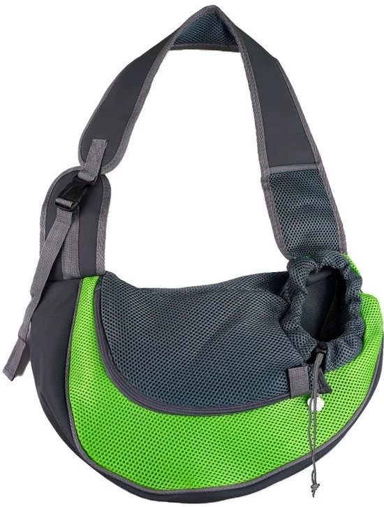 Borsa per Animali Portatile con Mesh Respirante per Piccoli Animali con Supporto Regolabile per Uso Esterno (S: Consigliata per animali che pesano meno di 5 libbre) - verde