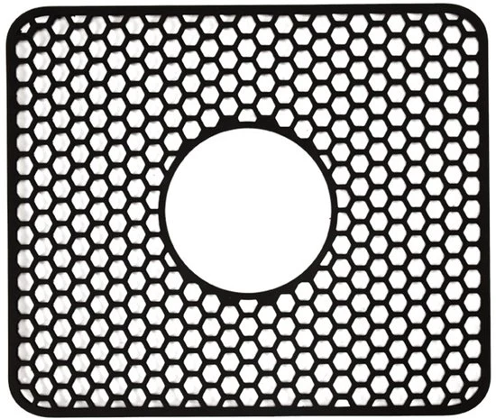 Mat di acciaio in silicone - Mat per lavastoviglie - Protezione da graffi - Disegno a forma di ragnatela - 34,5 x 29,9 cm - Nero