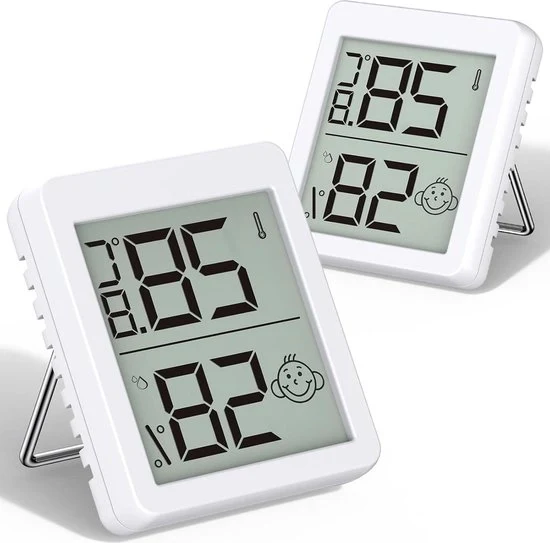 Termometro per camera - 2 set termometro digitale mini-lcd idrometro umidità aria - da appoggiare o da appendere per interni camera da letto studio cucina