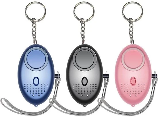 Alarme personale - 3-pack 140DB sirena con luce LED per uomini, donne, bambini e anziani altoparlante di autodifesa elettronica