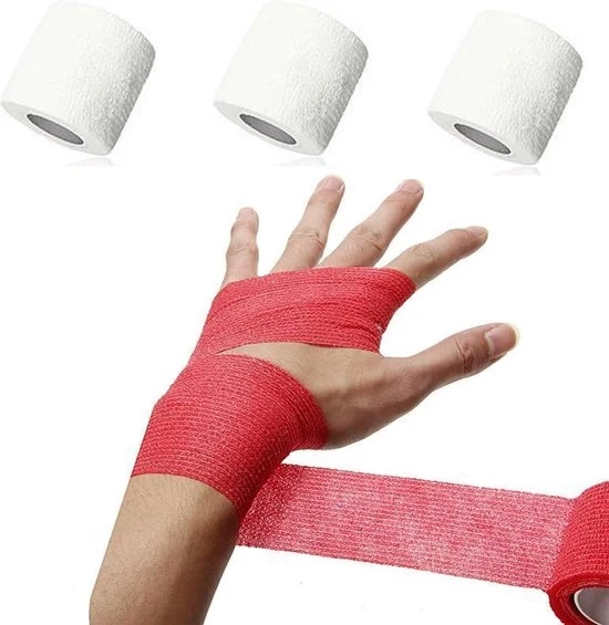Tape autoadesivo sportivo nero - 3 pezzi - 10cm x 4.5m - per contusioni e gonfiori di piede - adatto per uomo e animale