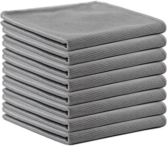12 asciugamani di pulizia a microfibra - Pannelli di pulizia multifunzionali portatili - Superassorbenti - Per finestre, specchi, parabrezza, schermi, TV, tablet e posate - 30x30cm