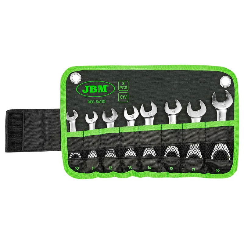 SET DI 8 CHIAVI COMBINATE CORTE A CRICCHETTO 54110 JBM