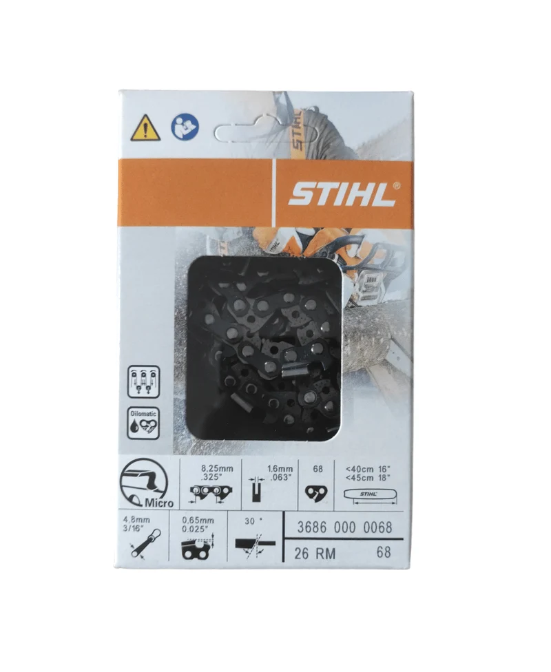 Catena originale stihl 68 maglie passo 325" spessore 1,6mm per barra da 45cm