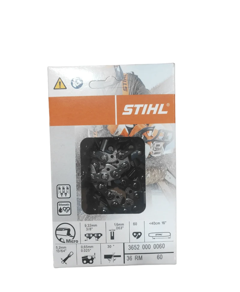 Catena originale stihl 60 maglie passo 3/8 spessore 1,6mm per barra 40 cm