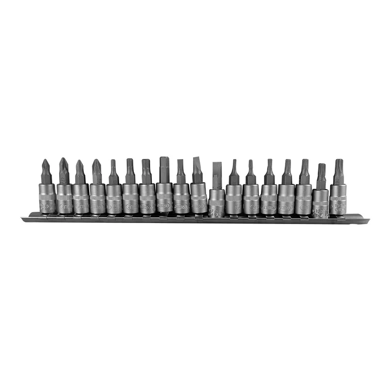 SET DI 18 INSERTI PHILLIPS, PIATTO, ALLEN E TORX CON BUSSOLE 1/4" 52909 JBM
