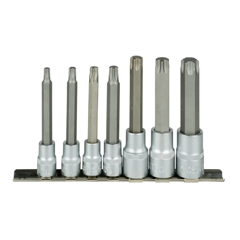 SET DI 7 INSERTI TORX CON BUSSOLE 3/8" E 1/2" 53084 JBM