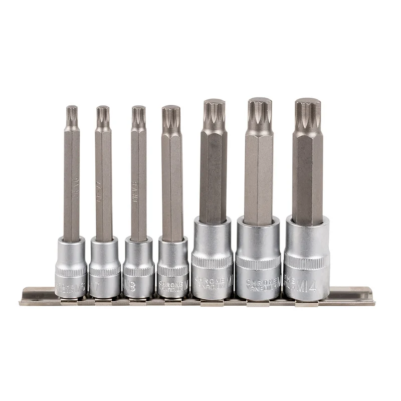 SET DI 7 INSERTI A 12 CANTI CON BUSSOLE 1/2" E 3/8" 52320 JBM