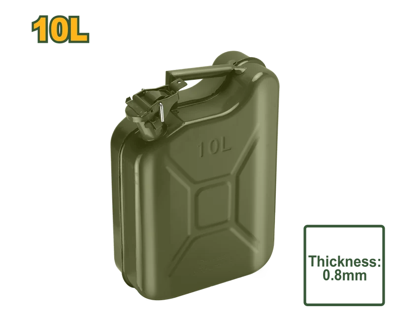 Tanica Carburante Verticale in Acciaio 10L e 20L con Chiusura di Sicurezza