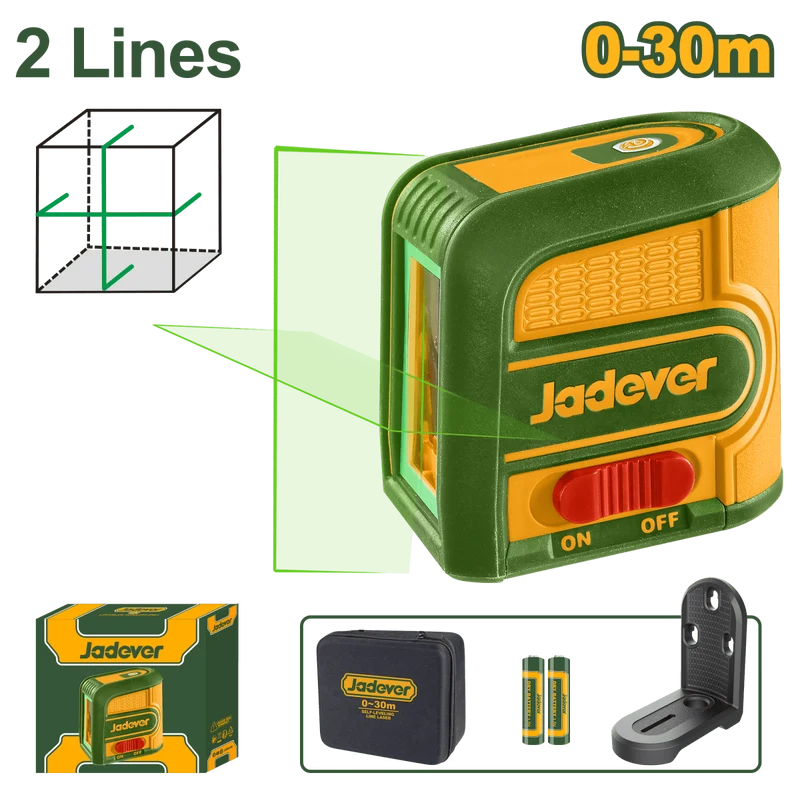 Livella Laser Verde Jadever 2 Linee Autolivellante 30m