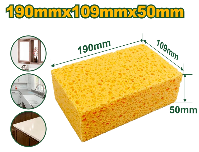Spugna idrofila multiuso per pulizia e stuccatura 190×109×50 mm